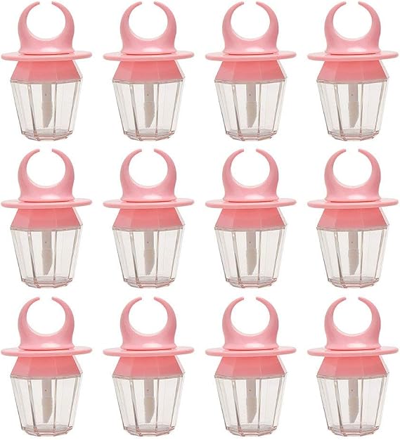 10 Pcs 8ml Pink Empty Lip Gloss Tube Bottle Diamond Ring Shape Plastic Refillable Lipgloss Tube Container Clear Lip Glaze Tube Wand Brush Lip Oil Vials DIY Cosmetic Lipstick Tube Makeup Tool