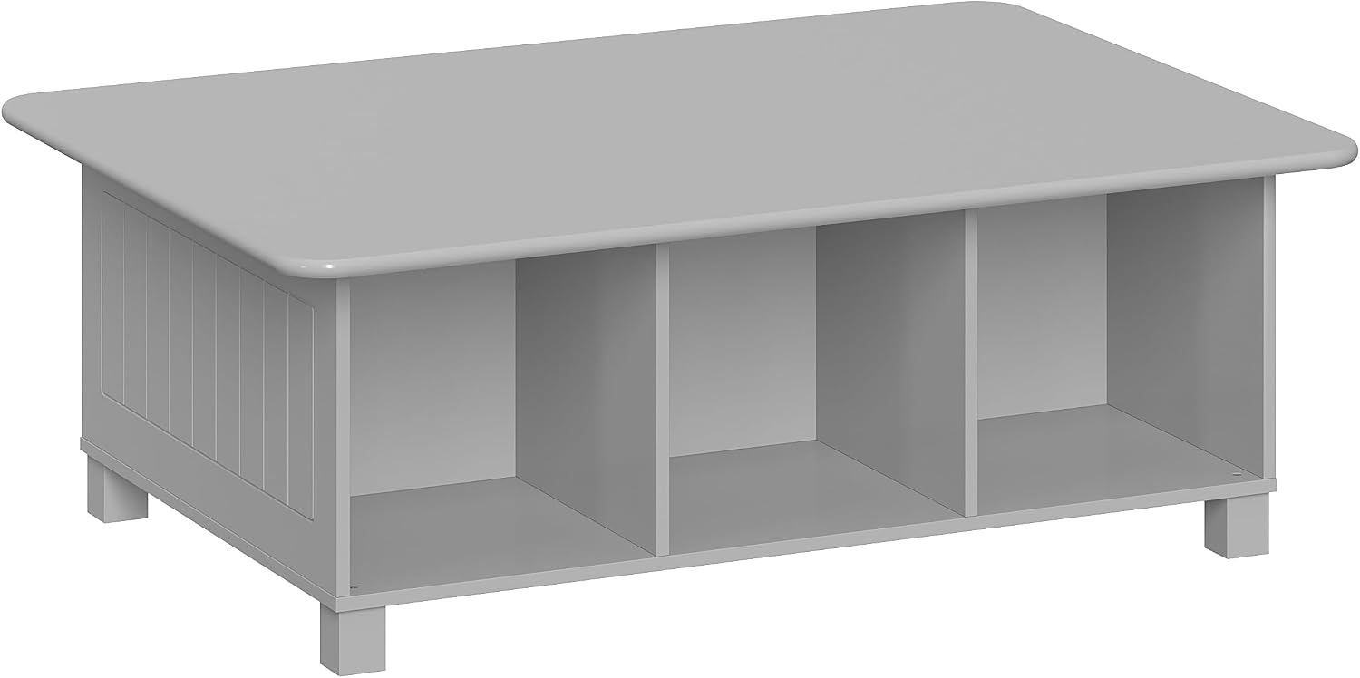 RiverRidge Kids 6 Cubby Storage Gray Activity Table,Grey