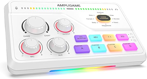FIFINE 7.1ch Surround ses ile Akış için SC8W Oyun Ses Mikseri