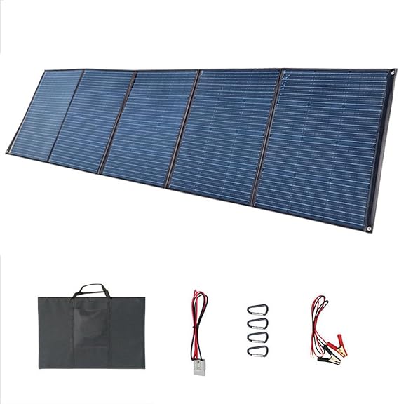 Foldable Solar Panel 400W, Foldable Solar Module Photovoltaic Power Generation, Suitable for Outdoor Adventures, Rvs, Rooftops, Trucks and Boats,300W