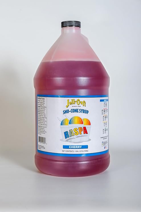 Jell-Craft Snow Cone Syrup, Cherry Flavor, 1 Gallon