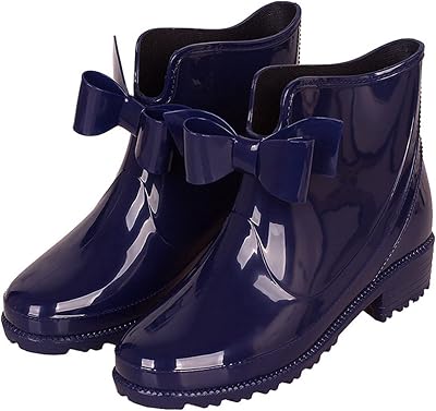 Asifn Womens Rain and Snow Boots Non-Slip Travel Outdoor Wellington Boots Garden Casual Waterproof Slip-On Chelsea Shoes