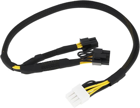 OTOTEC GPU Power Adapter Splitter Cable 8P to 6P+8P N08NH 9H6FV Compatible with Dell Poweredge R720 R730 R7910