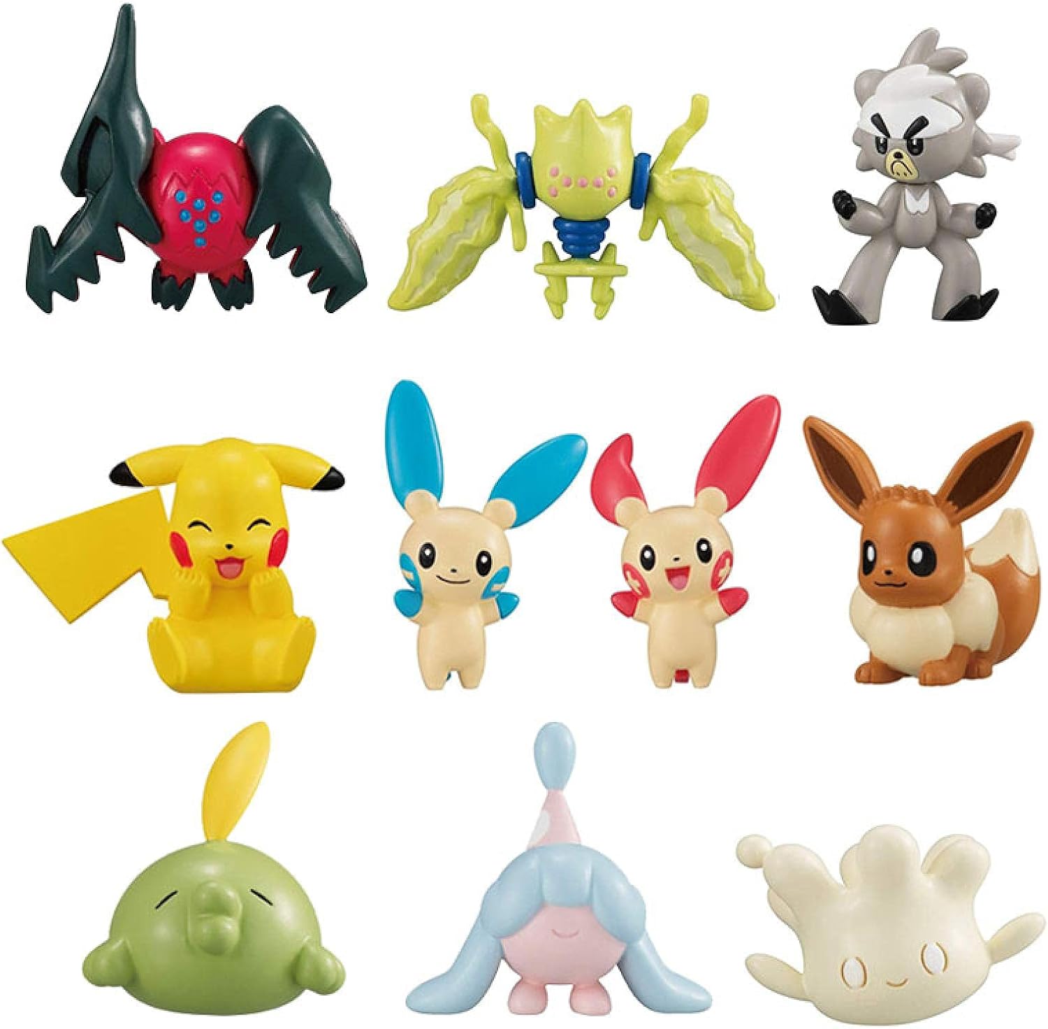 10PcsSet Pokemon T-Arts Gashapon Elf Ball Pikachu Regidrago Regieleki Eevee Kubfu Hatenna Gulpin Milcery Action Figure Toys Kawaii Child Gifts