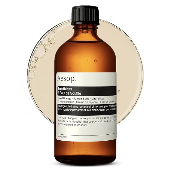 Aesop Breathless Body Oil | Hydrating Botanical Blend with Blood Orange & Jojoba | 100 mL / 3.4 oz