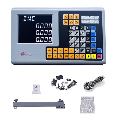 Digital Readout 2 Axis 3 Axis DRO Display Linear Scale 100~1000mm Precision 5um for Bridgeport/Knee Milling Lathe EDM Mill Machine (3 AXIS LCD DRO)