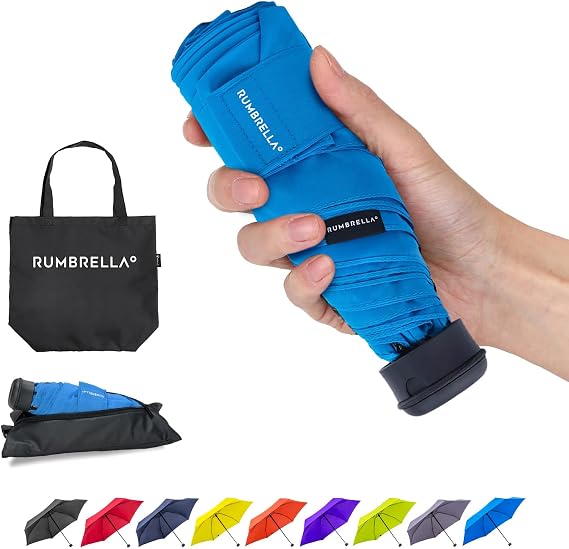 RUMBRELLA Mini Umbrella, Ultra Lightweight Small Pocket UV Travel Brolly
