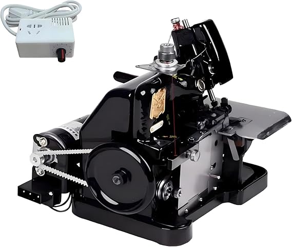 Industrial-Grade Overlock Machine with Stepless Speed Control, Adjustable Stitch Settings, and Easy Threading, Ideal for Sewing Projects