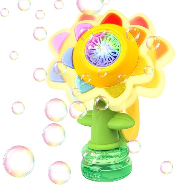 Sunflower Bubble Machine for Kids, Automatic Dancing Flower Bubble Maker