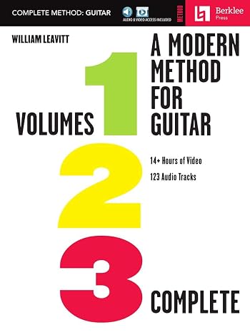 A Modern Method for Guitar Volume 1,2,3 Complete | Beginner to Advanced Guitar Lesson Guitar Book with Online Audio and Video | Acoustic Guitar Sheet Music with Chords Scales Solos and Exercises