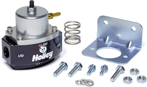 Holley Performance 12-880 Adjustable Billet By-Pass Fuel Regulator, Black (12880)