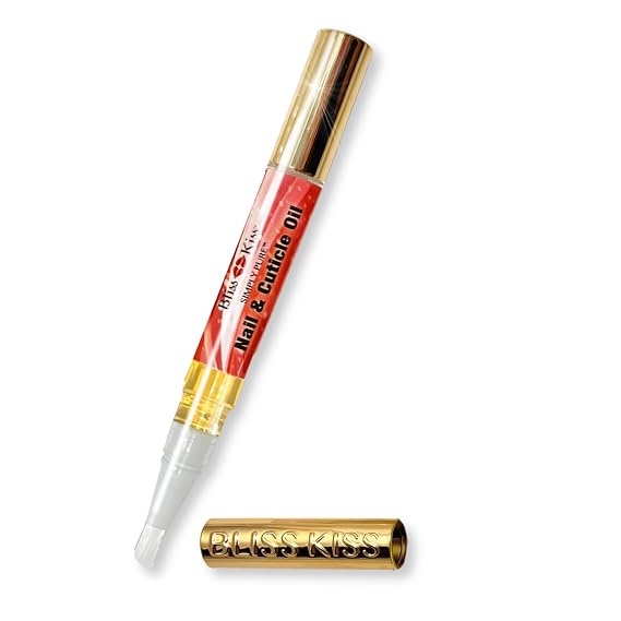 Bliss Kiss Simply Pure Cuticle Oil Pen, Candy Cane, 1 Count