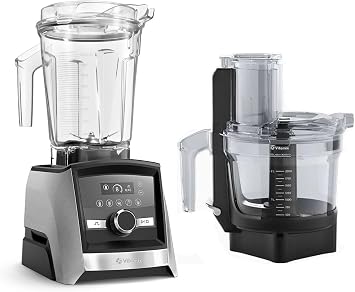 Vitamix Ascent 3500 & Food Processor Bundle Brushed Stainless Steel