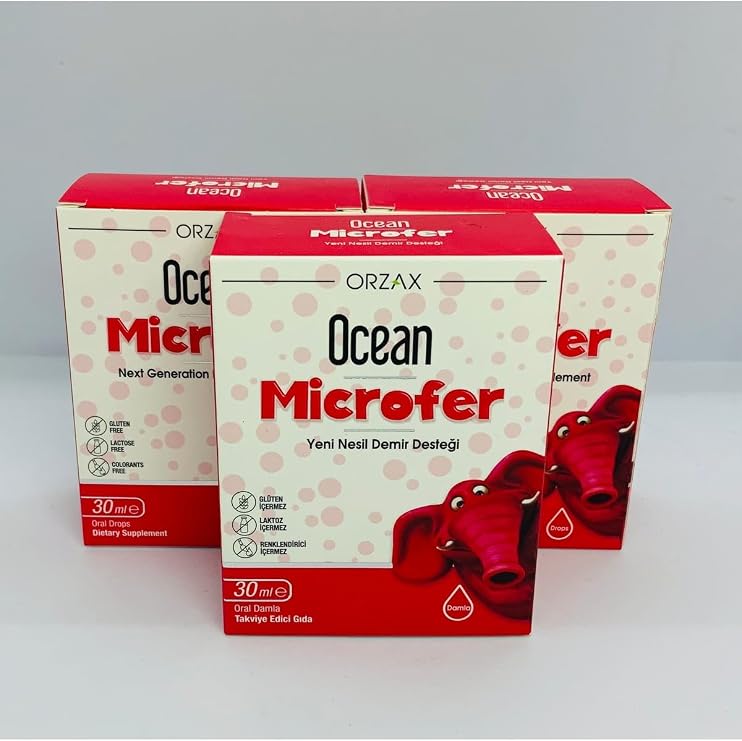 Orzax Ocean Microfer Yeni Nesil Demir Desteği 30 Ml Oral Damla 3'lü Paket, 1806-3-10