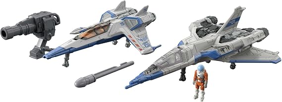 Buzz Lightyear Disney Spaceship Vehicle 2-Pack, Hyperspeed Series XL-01 and XL-15 Space Jets (7 Inch) and Mini-Figure , 4 Years and up