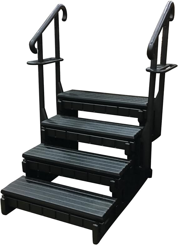 Confer Plastics 4 Step Signature Spa Steps (Black)