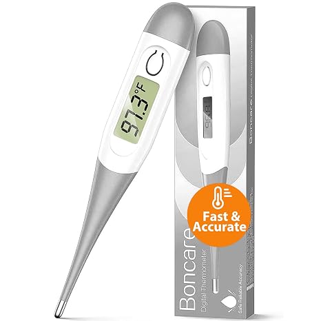 Boncare Digital Thermometer for Adults, Kids & Babies, Gray