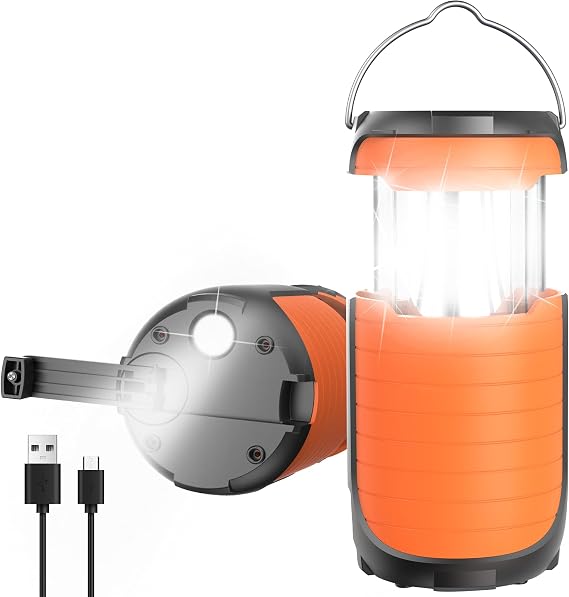 QAUYYW LED kamp fener şarj edilebilir, elektrik kesintileri için fenerler 5000mAh, IPX5 su geçirmez, şarj edilebilir kamp fener el kranklı, güneş fener kamp için temel şartları çadır/Hikin