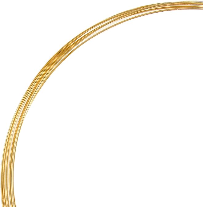 5ft Fine 14k Gold Filled Round Beading Stringing Wire 22GA 24GA 26GA 28GA Gauge Half Hard/Findings/Yellow Gold