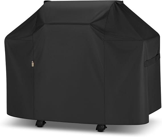 Grill Cover 52 Inch Compatible with Weber Spirit 200 and 300 Series | Waterproof, Heavy Duty, Fade Resistant, Outdoor BBQ Gas Cover for Genesis Silver A/B, E310, Compared to 7106, Black