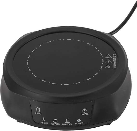 800W Mini Electric Stove, Power Outage 800W Portable Electric Hot Plate for Making Tea (Black)