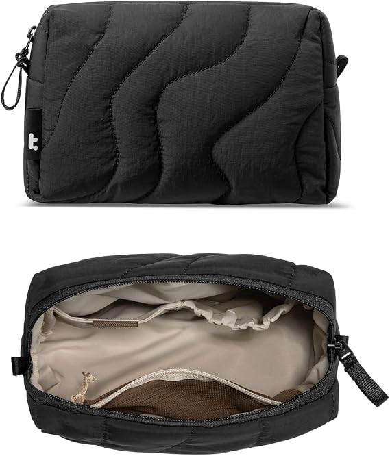 tomtoc Electronics Organizer Travel Case, Soft Puffy Accessory Tech Case