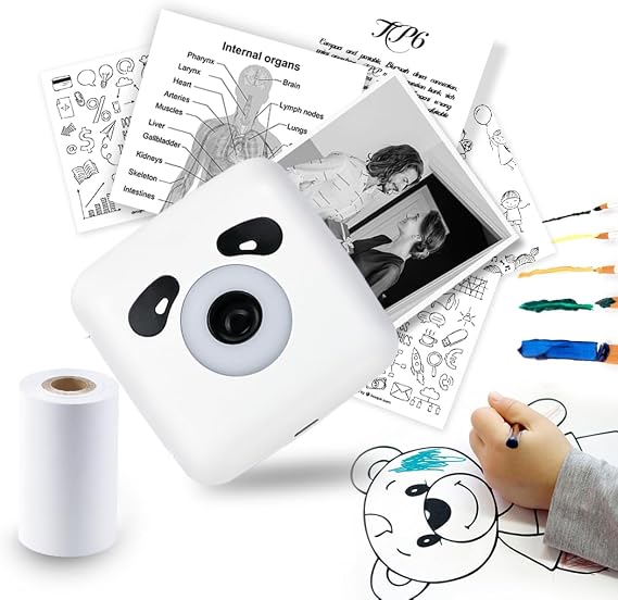 vretti Sticker Printer,TP6S Print Pod Mini Printer, 300DPI Thermal Machine