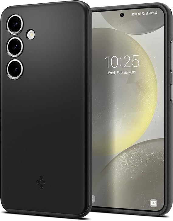 Spigen Thin Fit Designed for Galaxy S24 Case (2024) [Hard Shell] [Military-Grade Protection] - Black