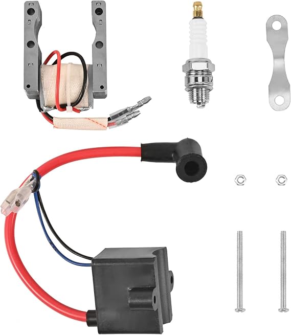 Trkimal High Performance Kit CDI + Ignition Coil + Magneto Coil + Spark Plug for 49cc-80cc 2-Stroke Motor Engine Motorized Bicycle Bike