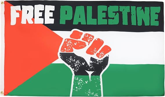 AZ FLAG Free Palestine Raised fist Flag 3x5 ft 100D Polyester 2 Grommets