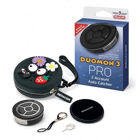 megacom DuoMon3 PRO 1P/2P Pocket Go Auto Catcher, Auto-Reconnect w/Pad