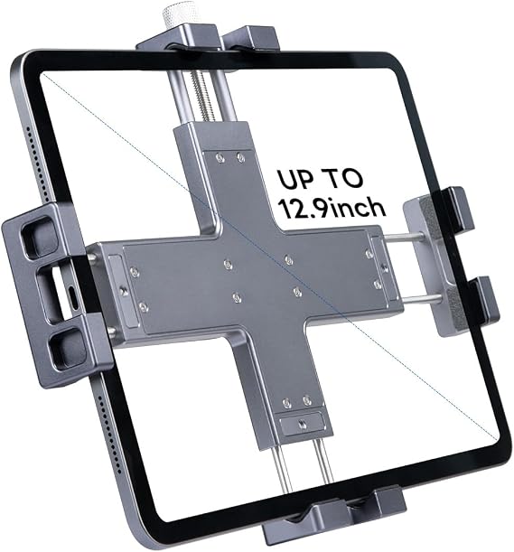 FANAUE Tablet Holder for Car with Ball Head, Lightweight Design, 360 Rotatable Ipad Mount - for Your Windshield, Dashboard, or Desk,Compatible with All 8"-12.9" Tablets (iPad mini, iPad Pro 12.9)