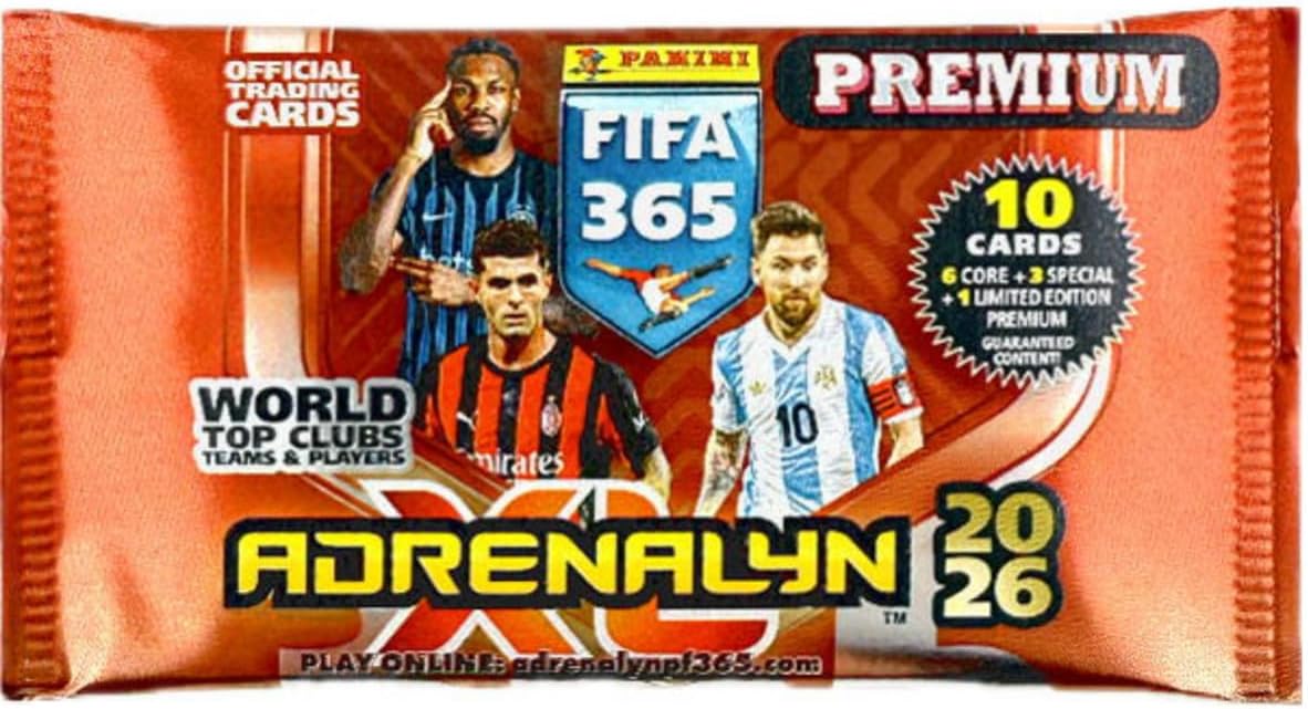 Panini Lisanslı FIFA 365 Adrenalyn XL™ 2026 Premium Booster 1 Paket (10 Kart) panini26prem
