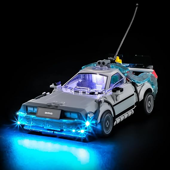 LIGHTAILING Led Light for Lego-77256 Time-Machine from Back to the Future - Easy Install, Hidden Wiring, Home Decor & Gift-Ready (Model Not Included)