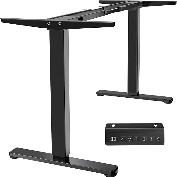 VIVO Black Dual Motor Electric Standing Desk Frame, DESK-E-200B