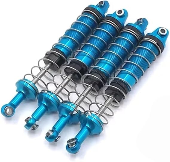 RC Car Accessories Compatible With MN-999 1/10 RC Car Parts Metal Upgrade Modified External For Spring Hydraulic Shock Absorber(Blue)