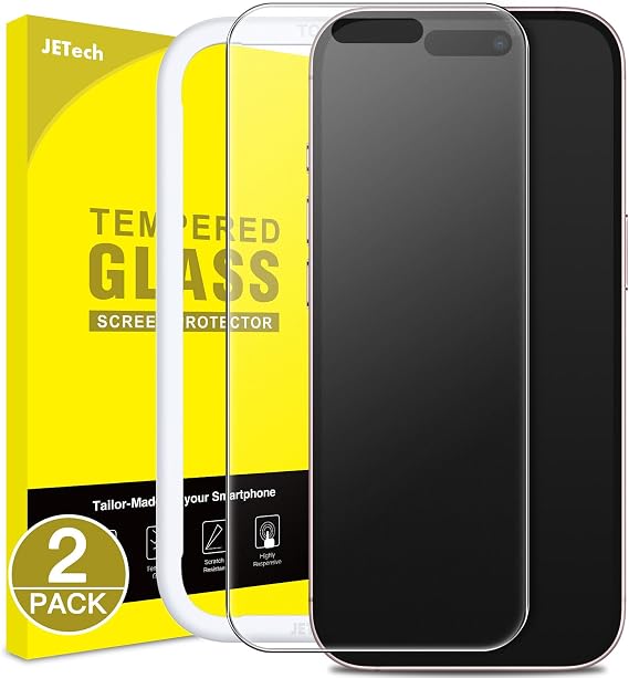 JETech Matte Screen Protector for iPhone 15 2 Pack