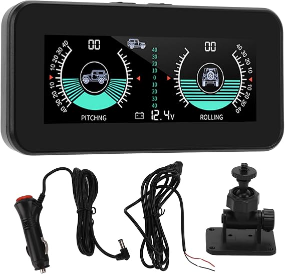 Car Inclinometer, Universal Multifunction Real Time Monitor Slope Meter for Automobile