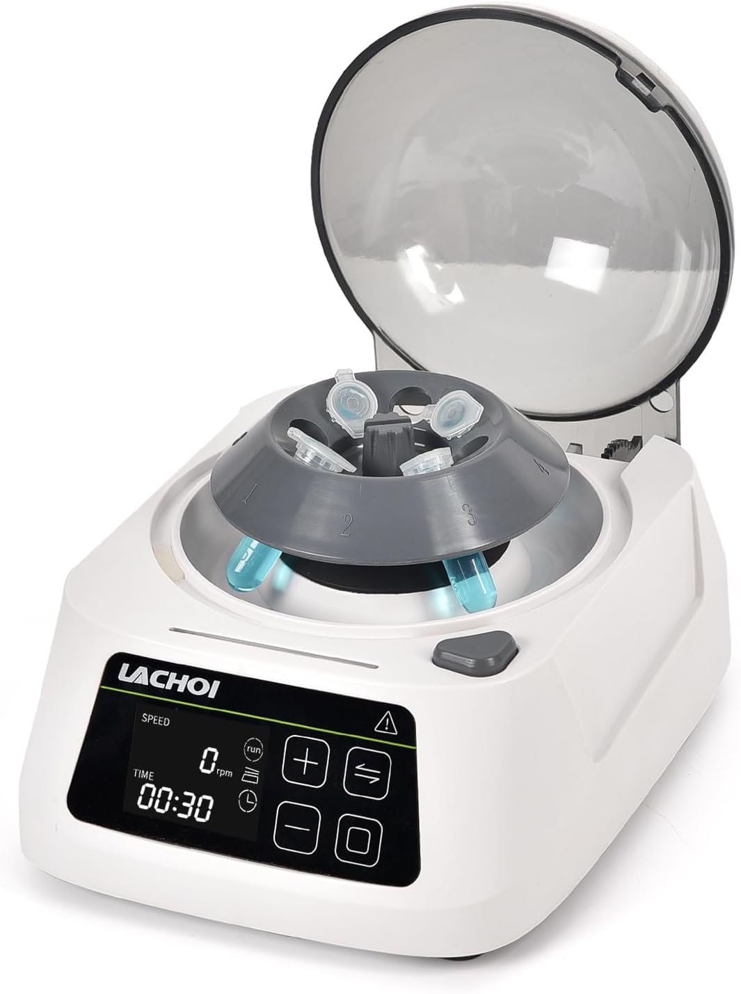 LCD Mini Centrifuge 1000-10000RPM 5600×g RCF for Microtubes Centrifuge Machine Mini with 2 Rotors for 8×0.2/0.5/1.5/2ml Tubes&2×8×0.2ml PCR Strips