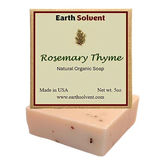 All Natural Organic Cold Process Bar Soap Made from All Natural Ingredients No Harsh Chemicals Formulated for Sensitive Skin 5oz (Rosemary Thyme)