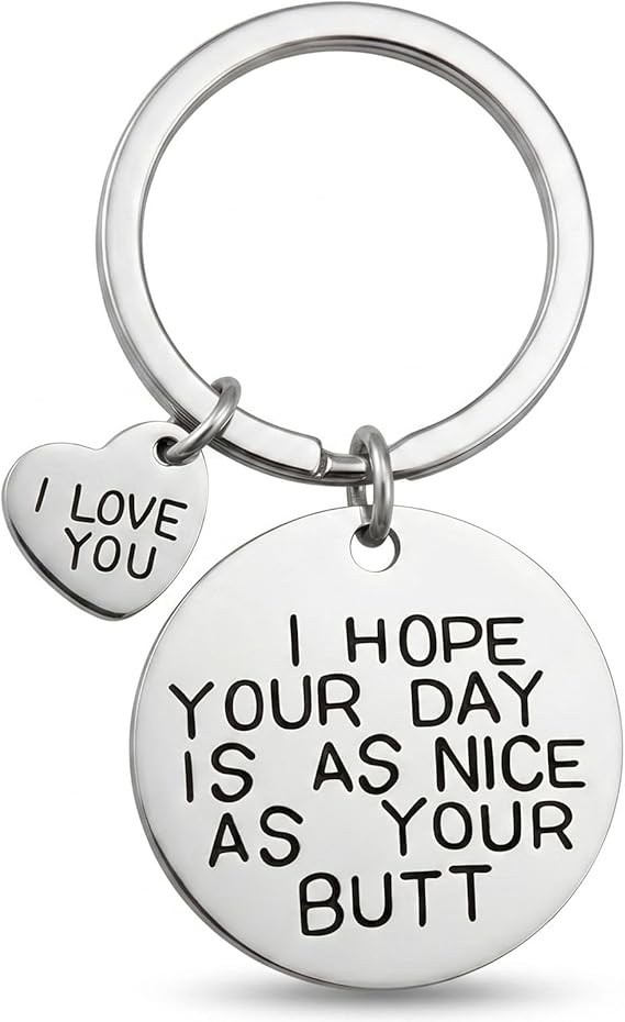 Gifts for Women Christmas Stocking Stuffers - I Hope Your Day Keychain - Perfect Valentines Day Gifts for Her, Girlfriend, Husband, Wife I Love You Romantic Presents Gift Ideas