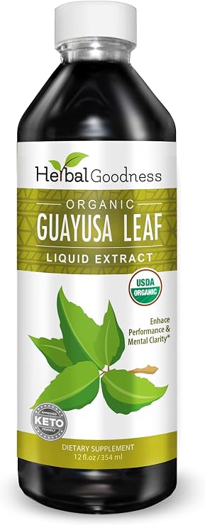 USDA Organic Guayusa Leaf Extract Liquid, Loose Leaf 12oz, Herbal Goodness
