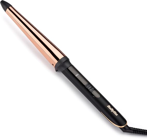 BaByliss Titanium Brilliance Conical Curling Wand 32-19mm - Professional Hair Curler for Loose Curls & Soft Waves, Titanium-Coated Barrel, 6 Adjustable Heat Settings up to 210°C, Fast Heat-Up, 2358U