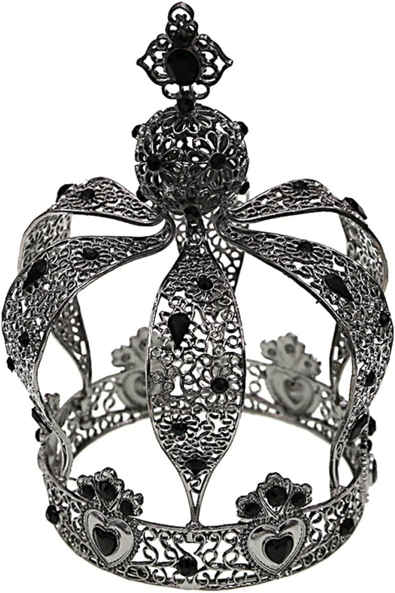 Cake Decoration Accessories Black with Rhinestones Wear Resistant Alloy for Cake Suitable for Birthday and Beauty Pageant