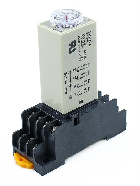 H3Y-4 0-5S Power OnTime Delay Relay Timer DPDT 14Pins H3Y-4 DC12V DC24V AC110V AC220V (Size : DC24V)