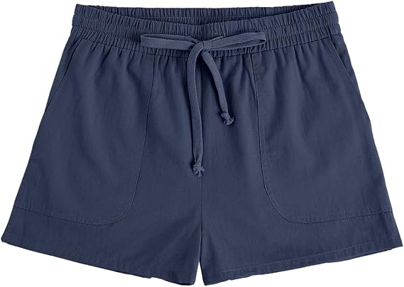 Imily Bela Girls Shorts Kids Casual Summer Drawstring Elastic Waist Short Pants with Pockets