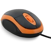 Saywin Wired Optical Mouse Black Orange Color Wired Computer Mouse SN390 Suitable for Home and Office Use