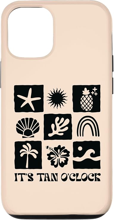 iPhone 14 It's Tan O'clock - Fun Summer Case