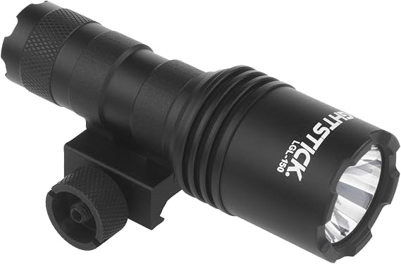 Nightstick LGL-150 450-Lumen Compact Rail-Mount Light Kit w/Tail Cap and Remote Pressure Switch | Long gun rail mount accessory - Direct remote pressure switch pad - Compact 1 CR123 battery layout casing