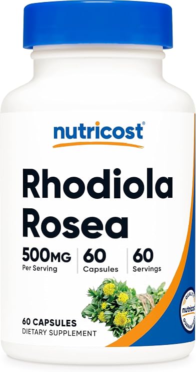 Nutricost Rhodiola Rosea 500mg, 60 Vegetarian Capsules, Gluten-Free